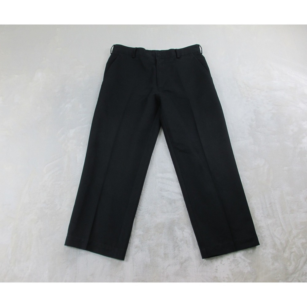 Nike Pants Mens 32 Black Chino Preppy Lightweight Golf DriFit HEMMED 32X24*